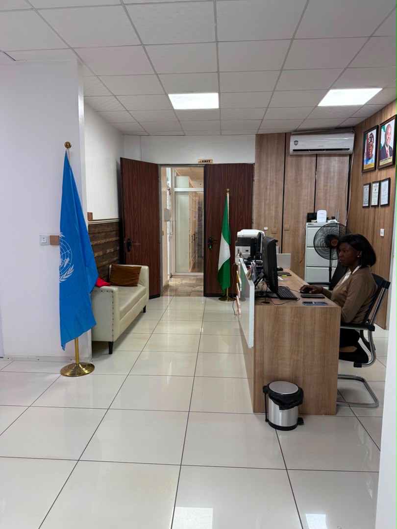 Clinic team member at work in the Diplomatic Village Clinic front office